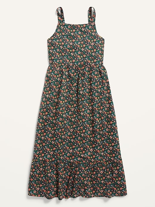 View large product image 1 of 3. Sleeveless Floral-Print Fit & Flare Midi Dress for Girls