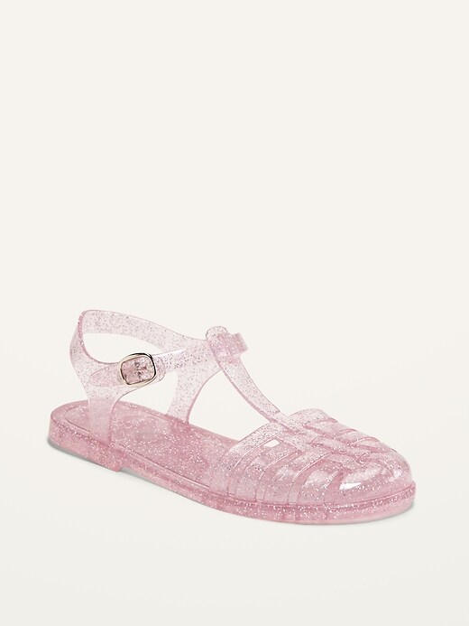 View large product image 1 of 1. Glitter Jelly Sandals for Girls