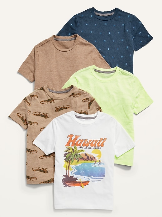 View large product image 1 of 2. Softest Graphic T-Shirt 5-Pack for Boys