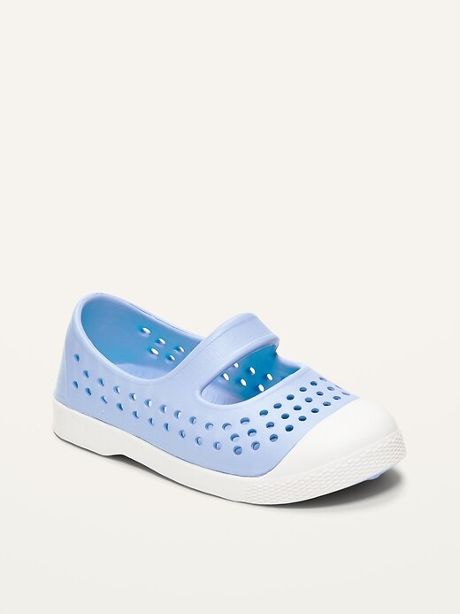 Perforated Mary-Jane Slip-On Shoes for Toddler Girls (Partially Plant-Based)
