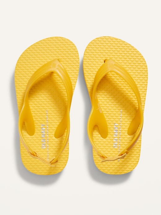 View large product image 1 of 1. Plant-Based Solid Flip-Flops for Toddler Girls