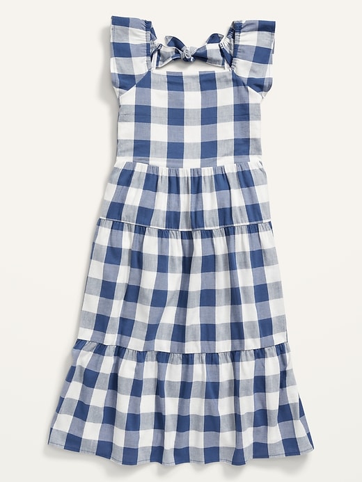 View large product image 1 of 3. Tiered Tie-Back All-Day Midi Dress for Girls