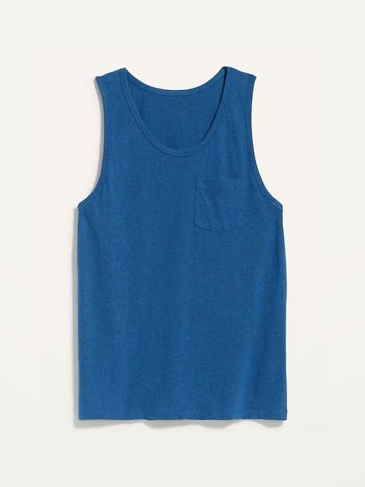 View large product image 1 of 1. Soft-Washed Chest-Pocket Tank Top