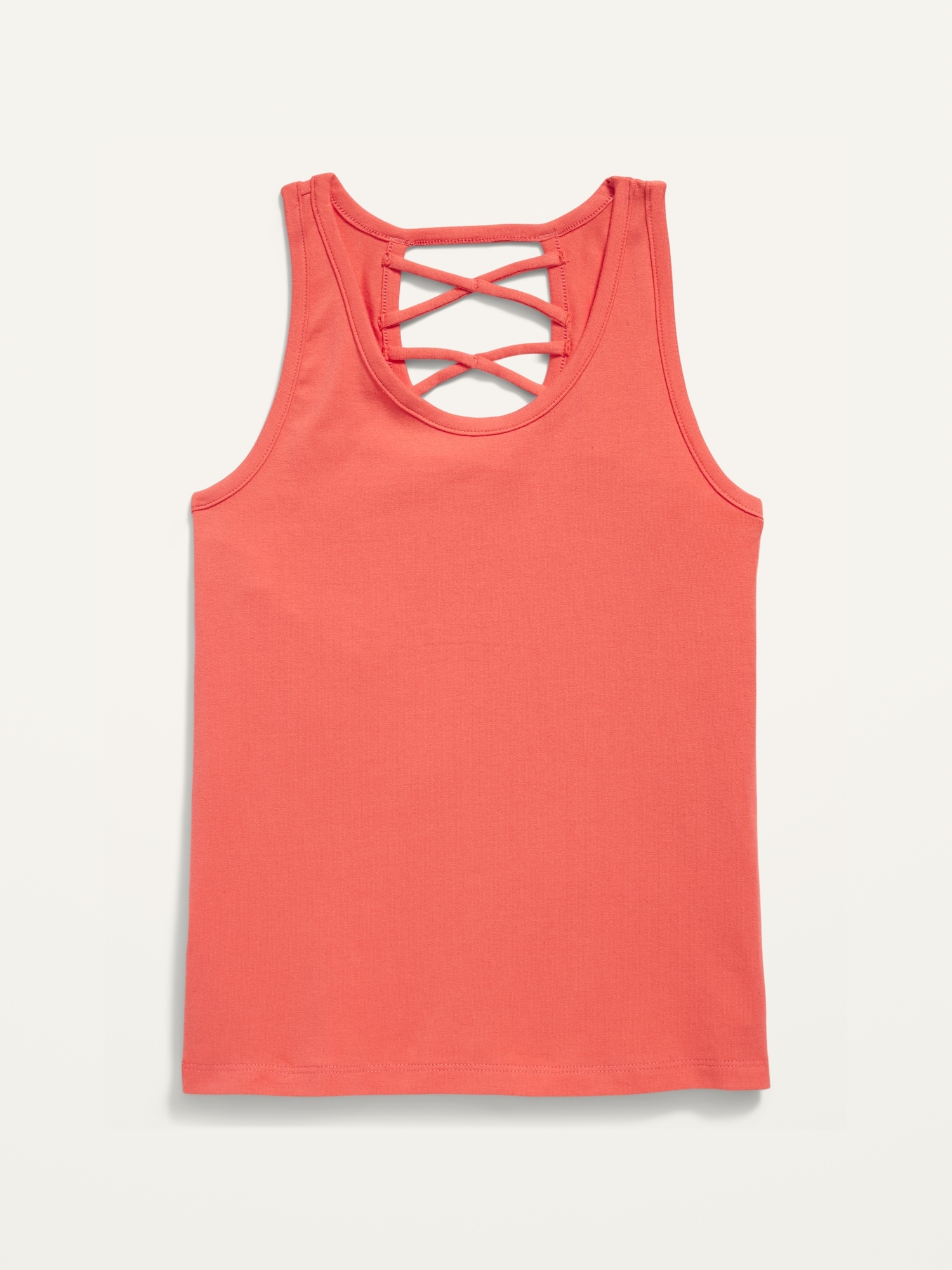 Fitted Lattice-Back Tank Top for Girls | Old Navy