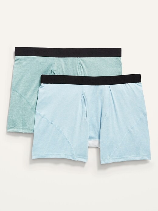 Go-Dry Cool Tech Boxer-Briefs Underwear 2-Pack for Men -- 5-inch inseam