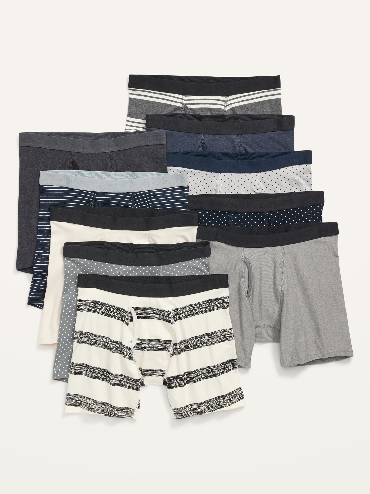 Soft-Washed Built-In Flex Boxer-Briefs Underwear 10-Pack for Men -- 6. ...