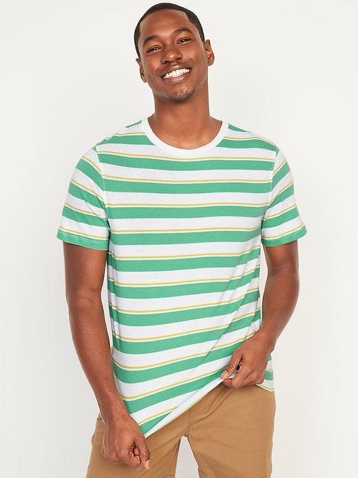 Old Navy Soft Washed Striped Crew Neck T Shirt For Men 1538