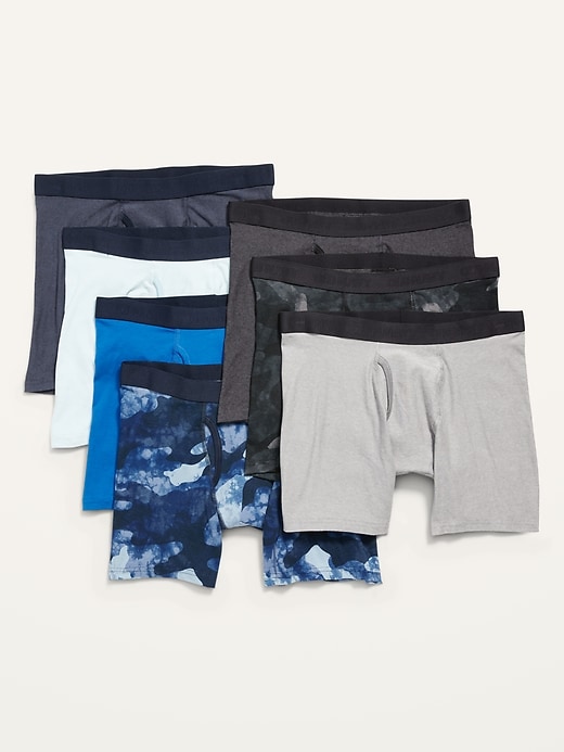 View large product image 1 of 1. Built-In Flex Boxer-Briefs Underwear 7-Pack -- 6.25-inch inseam