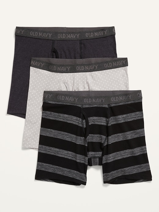 Old Navy Printed Built-In Flex Boxer-Brief Underwear 3-Pack for Men -- 6.25-inch inseam. 4