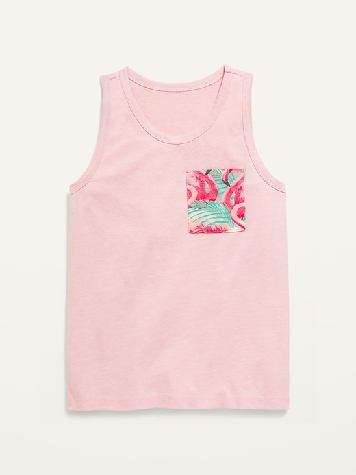 View large product image 1 of 1. Softest Printed Pocket Tank Top for Boys