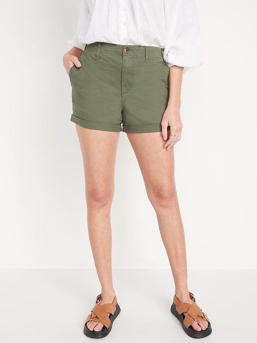 Image number 1 showing, High-Waisted OGC Chino Shorts for Women -- 3.5-inch inseam