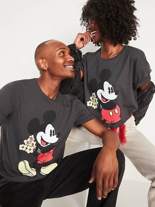 View large product image 1 of 2. Disney&#169 Mickey Mouse Gender-Neutral Matching Graphic T-Shirt for Adults