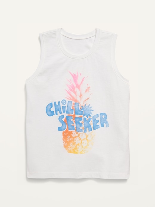 View large product image 1 of 1. Soft-Washed Graphic Sleeveless T-Shirt for Girls