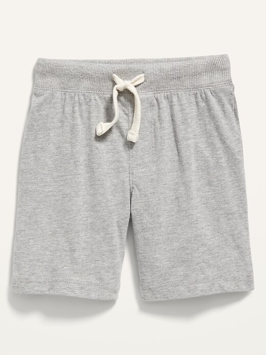 Functional-Drawstring Pull-On Jersey Shorts for Toddler Boys