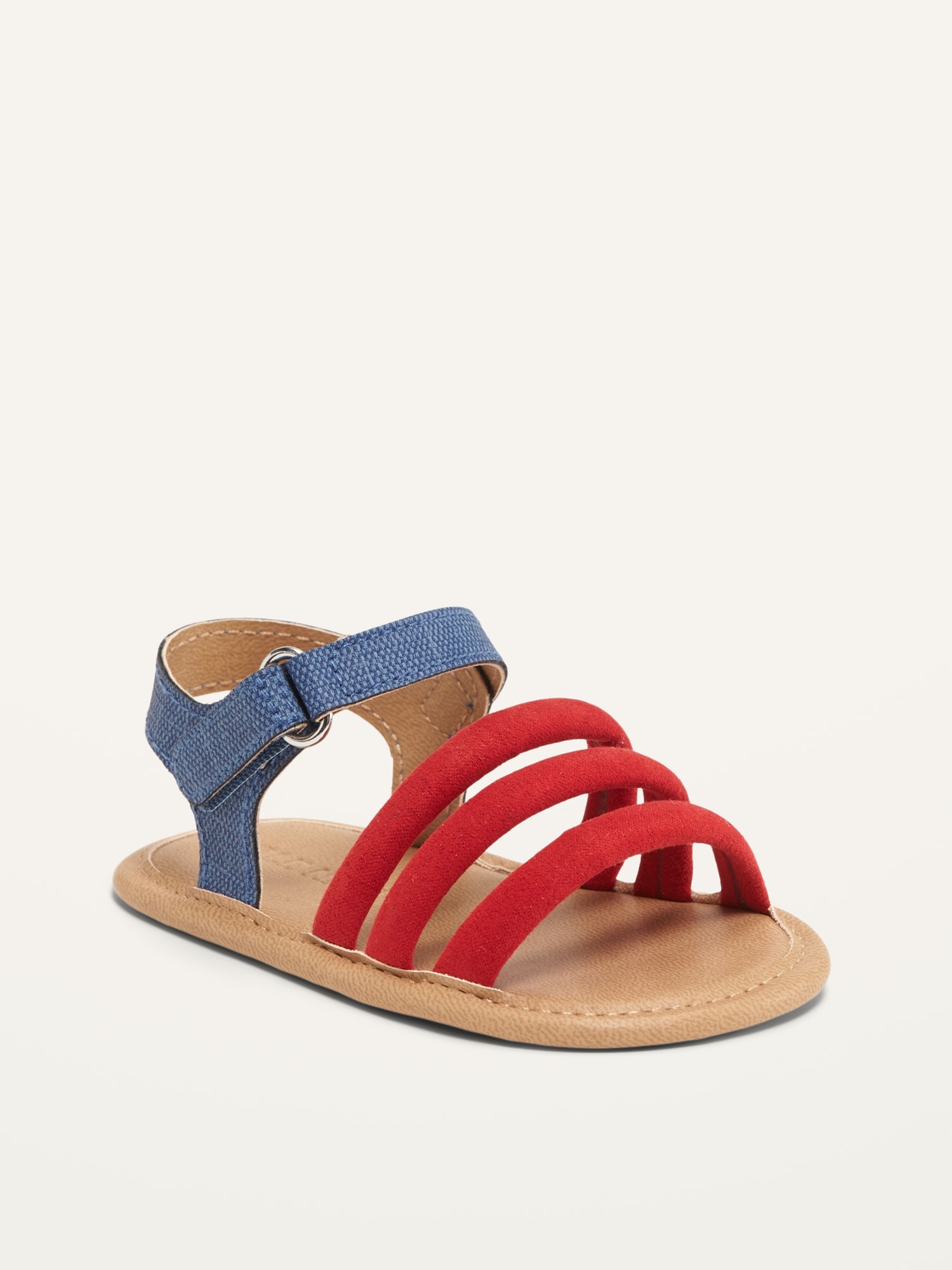 Strappy Mixed-Material Sandals for Baby
