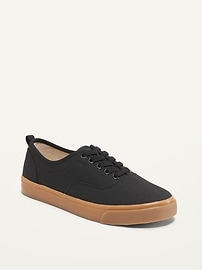 Image number 1 showing, Gender-Neutral Canvas Lace-Up Sneakers for Kids