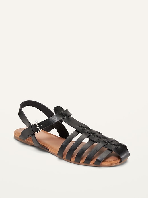 Old Navy Strappy Faux-Leather Sandals for Women. 1