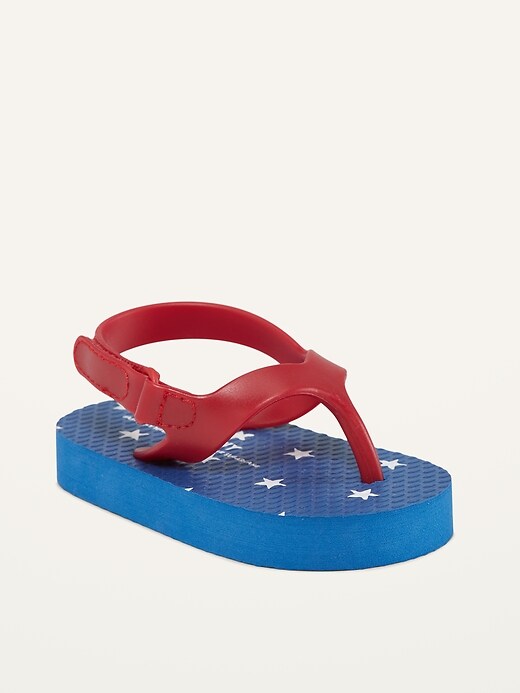 View large product image 1 of 3. Americana Sugarcane-Blend Flip-Flop Sandals for Baby (Partially Plant-Based)