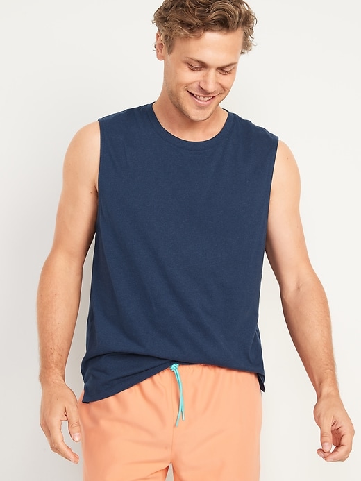 Image number 1 showing, Soft-Washed Sleeveless T-Shirt