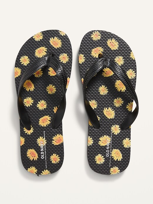 View large product image 1 of 1. Patterned Flip-Flop Sandals for Girls (Partially Plant-Based)
