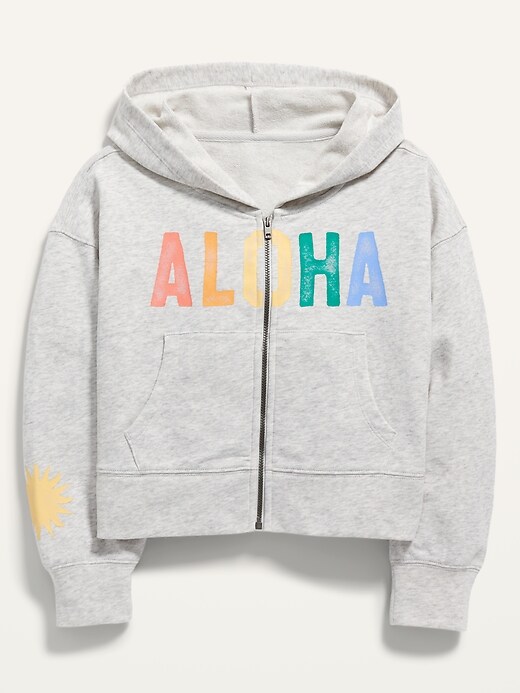 Old Navy Vintage Zip-Front French Terry Hoodie for Girls. 8