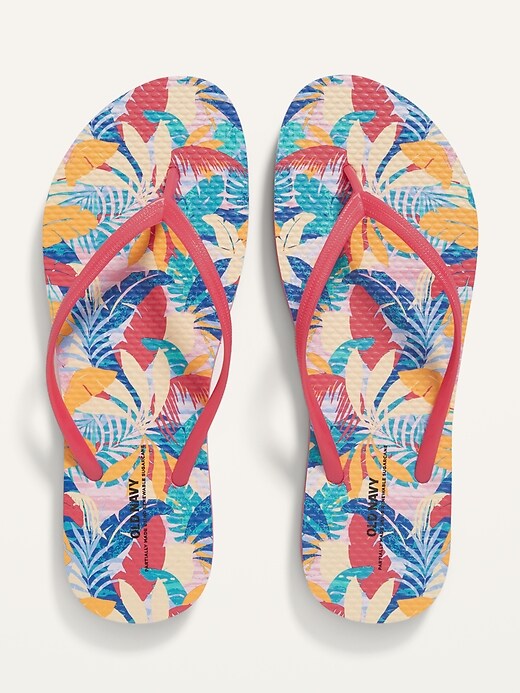 Patterned Flip-Flop Sandals for Women (Partially Plant-Based)