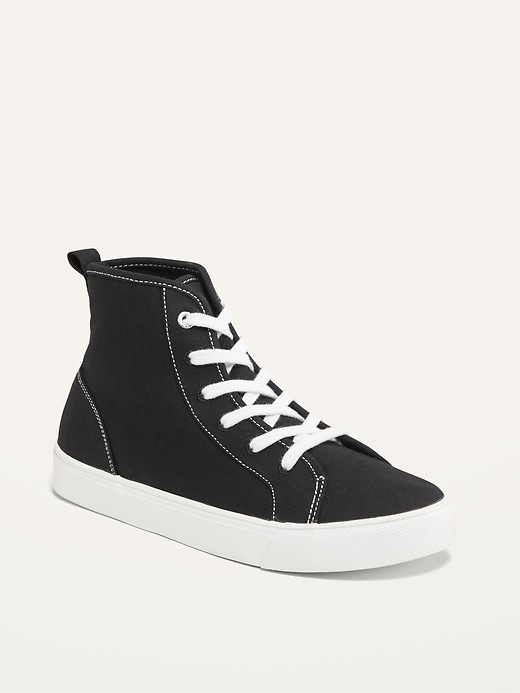View large product image 1 of 1. Gender-Neutral Canvas High-Top Sneakers for Kids