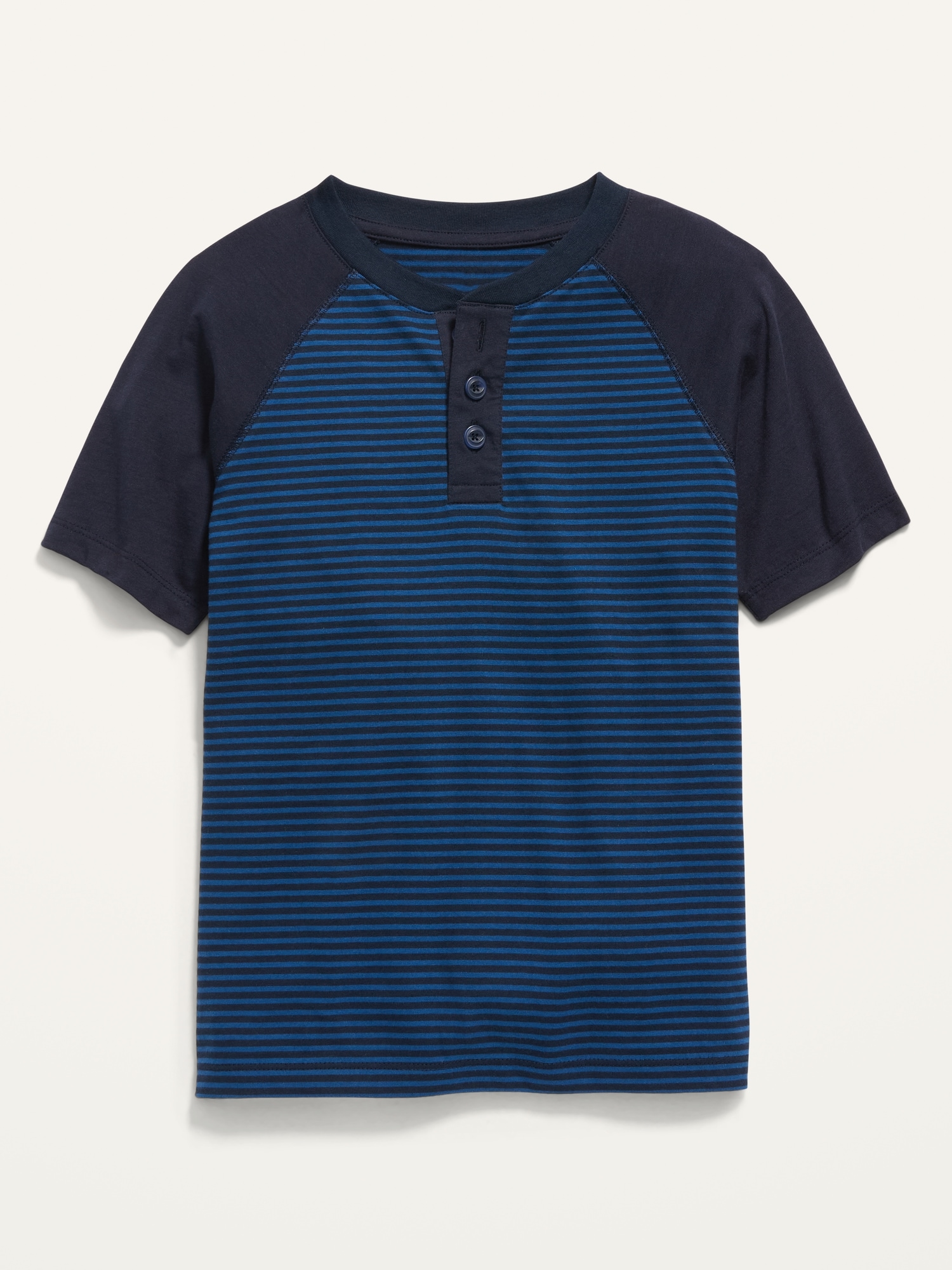 Striped ShortSleeve Henley TShirt for Boys Old Navy