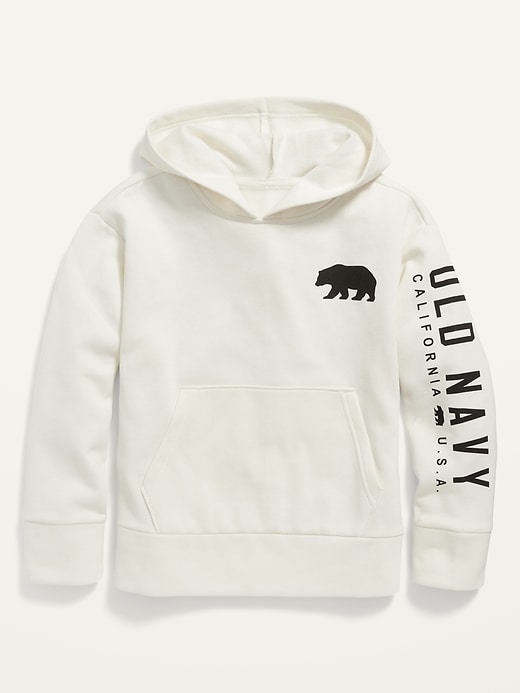 View large product image 1 of 1. Gender-Neutral Logo-Graphic Pullover Hoodie For Kids