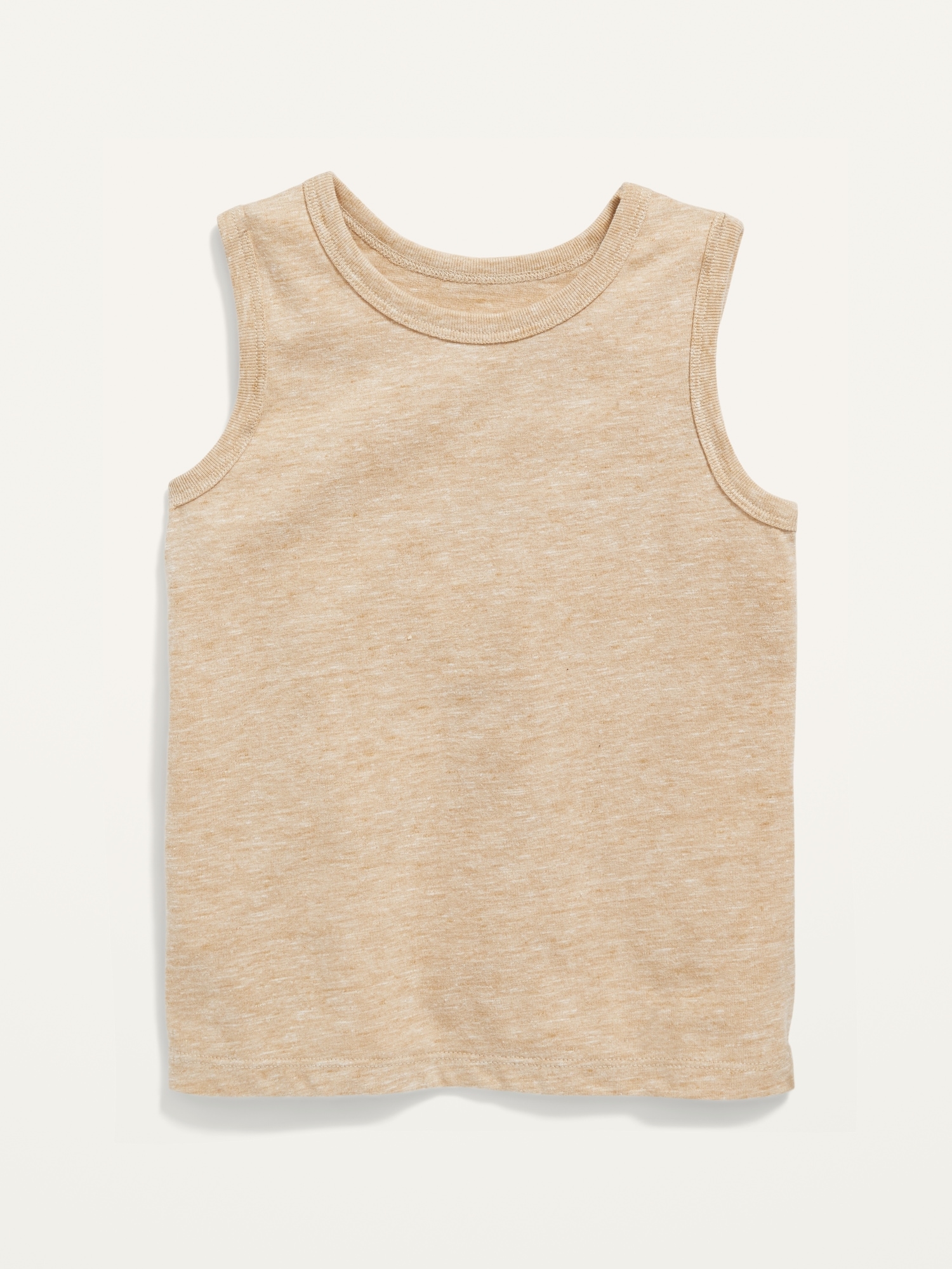 Solid Slub-knit Tank Top For Toddler Boys 