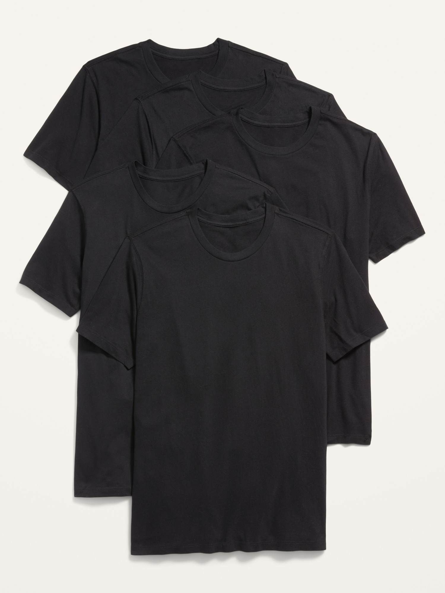 Old Navy Soft-Washed Crew-Neck T-Shirt 5-Pack black. 1