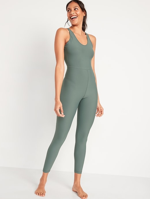 Image number 1 showing, Sleeveless PowerSoft Bodysuit -- 25-inch inseam