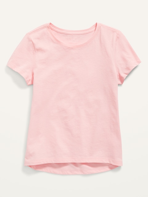 Short-Sleeve Softest Solid T-Shirt for Girls - Pink Pirouette