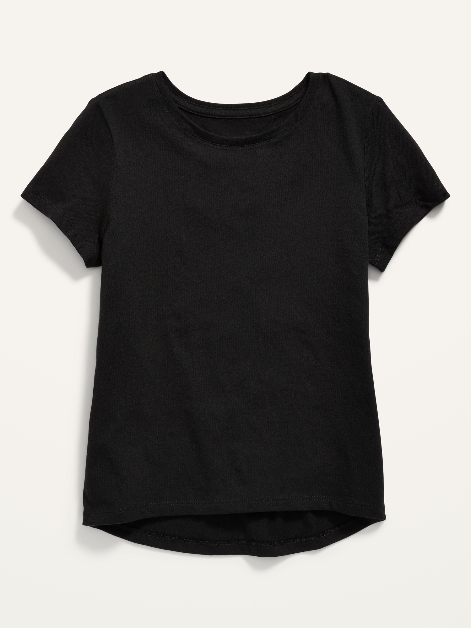 Old Navy Softest Short-Sleeve T-Shirt for Girls black. 1