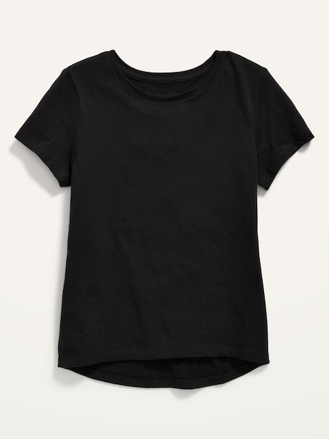 Short-Sleeve Softest Solid T-Shirt for Girls - Blackjack