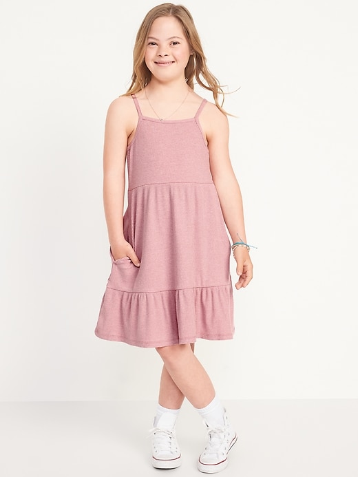 View large product image 1 of 3. Sleeveless Rib-Knit Fit & Flare Dress for Girls