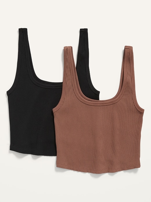 Fitted Ultra-Cropped Rib-Knit Tank Top 2-Pack for Women | Old Navy