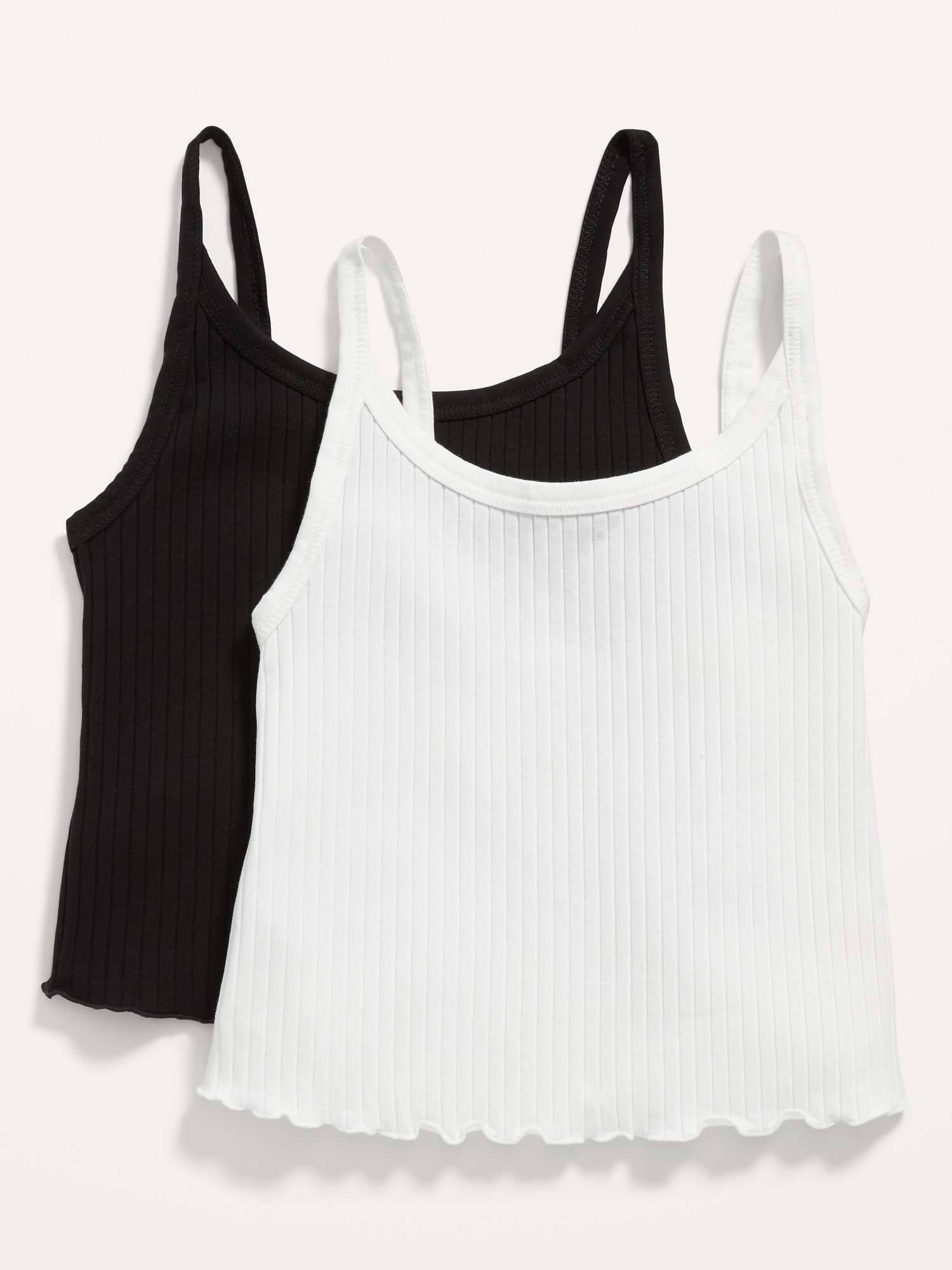 Fitted Cropped Rib-Knit Cami Top 2-Pack for Women | Old Navy