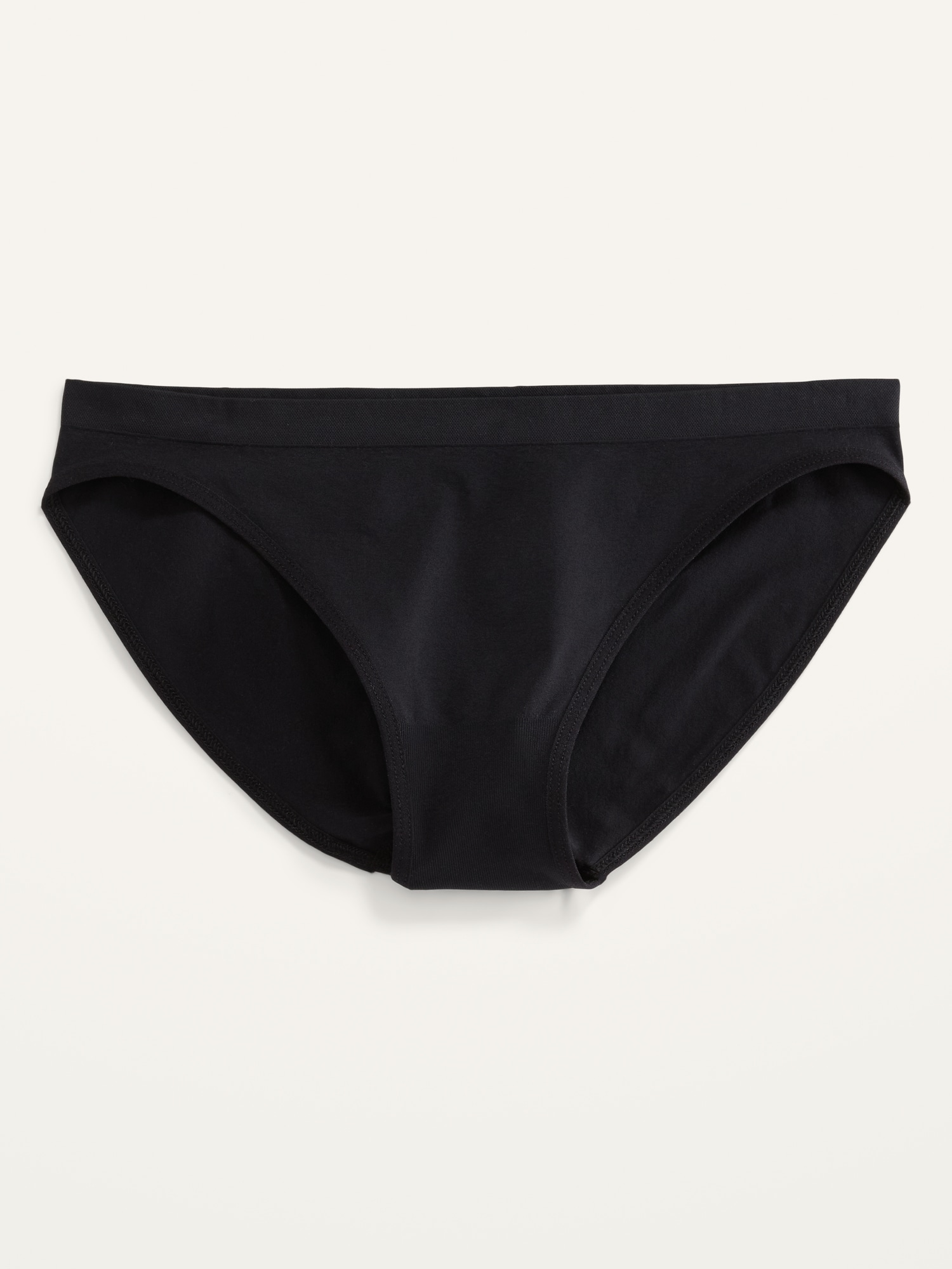 Old Navy Low-Rise Seamless Bikini Underwear for Women black. 1