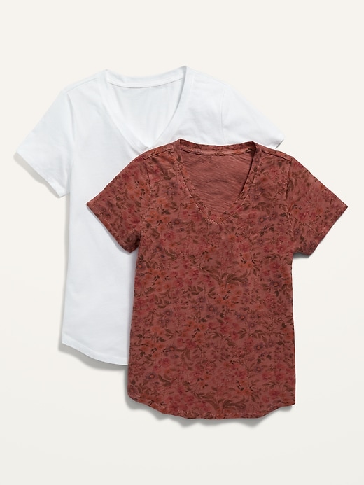 Old Navy EveryWear Slub-Knit T-Shirt 2-Pack for Women. 1 Old Navy EveryWear Slub-Knit T-Shirt 2-Pack for Women. 1