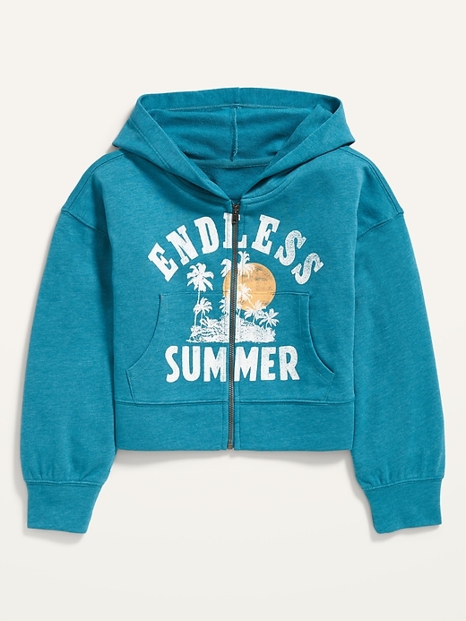 Old Navy Vintage Zip-Front French Terry Hoodie for Girls. 5