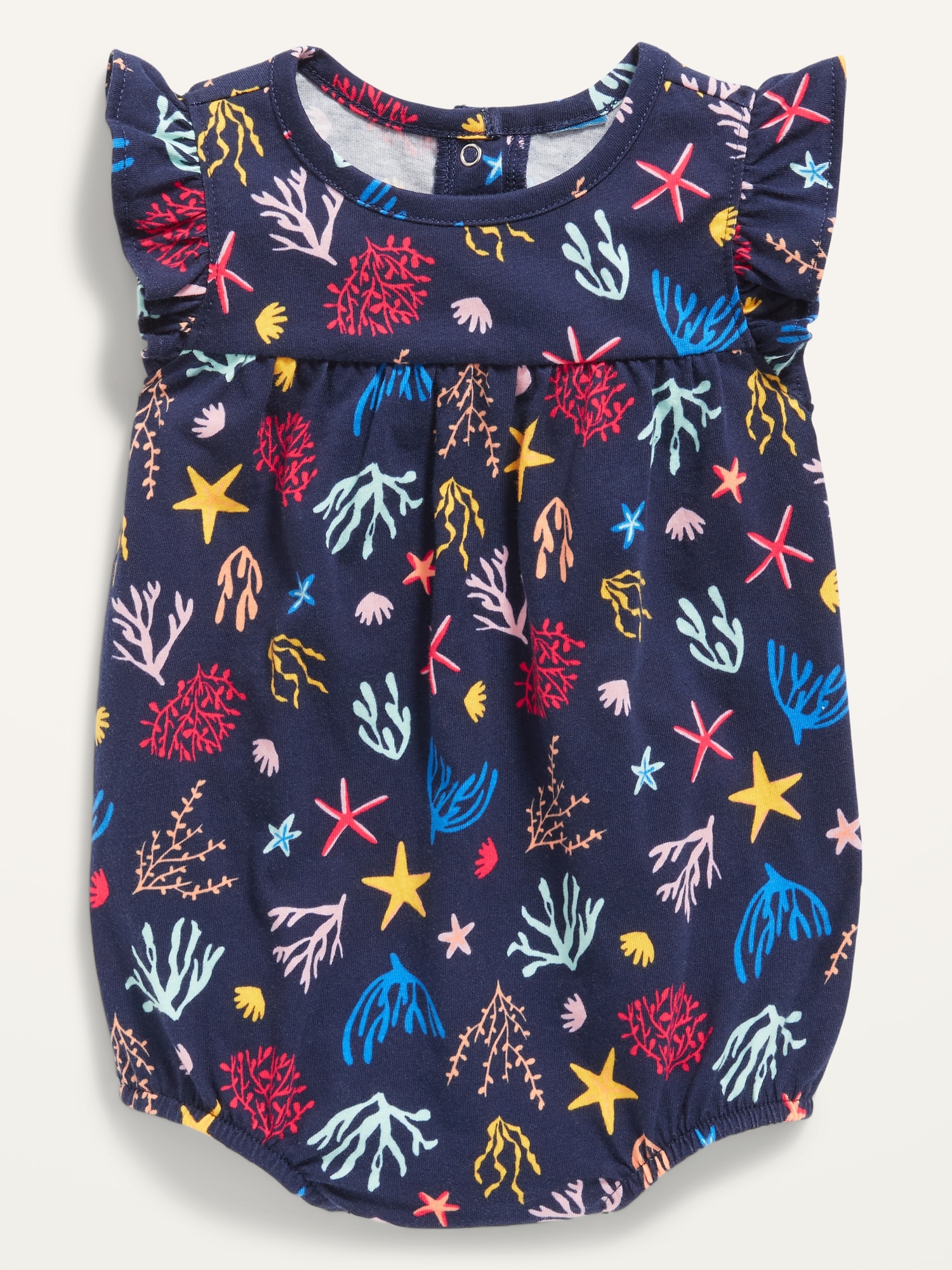 RuffleTrim Jersey Romper for Baby Old Navy