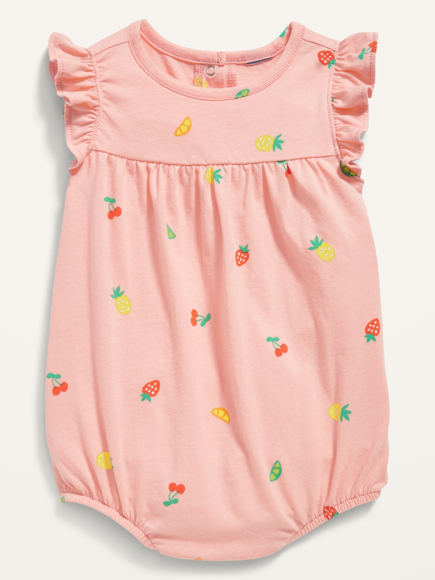RuffleTrim Jersey Romper for Baby Old Navy