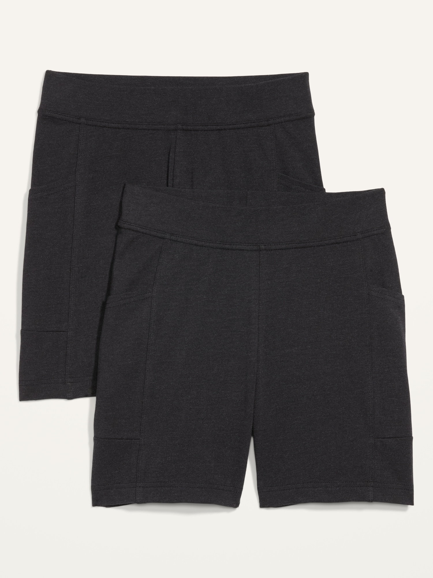Old Navy High-Waisted Biker Shorts 2-Pack for Women black. 1