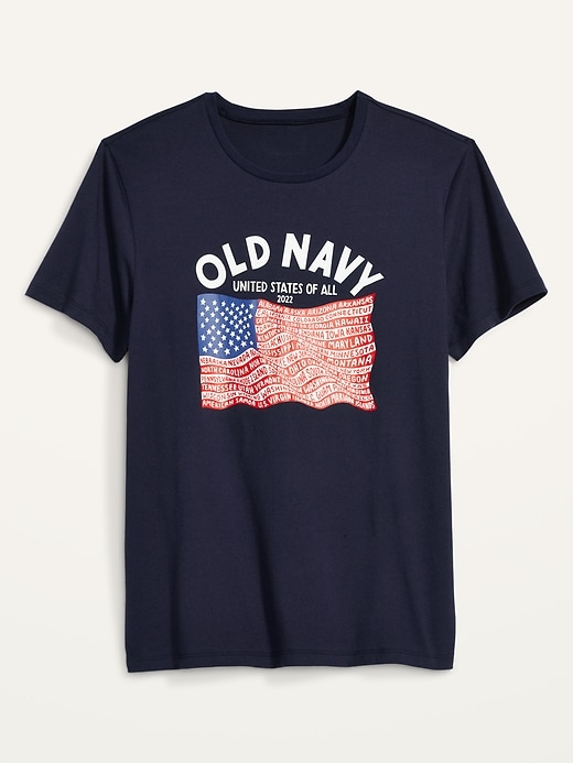 View large product image 1 of 2. 2022 "United States of All" Flag Graphic T-Shirt