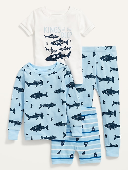 Old Navy Unisex 4-Piece Pajama Set for Toddler & Baby. 1