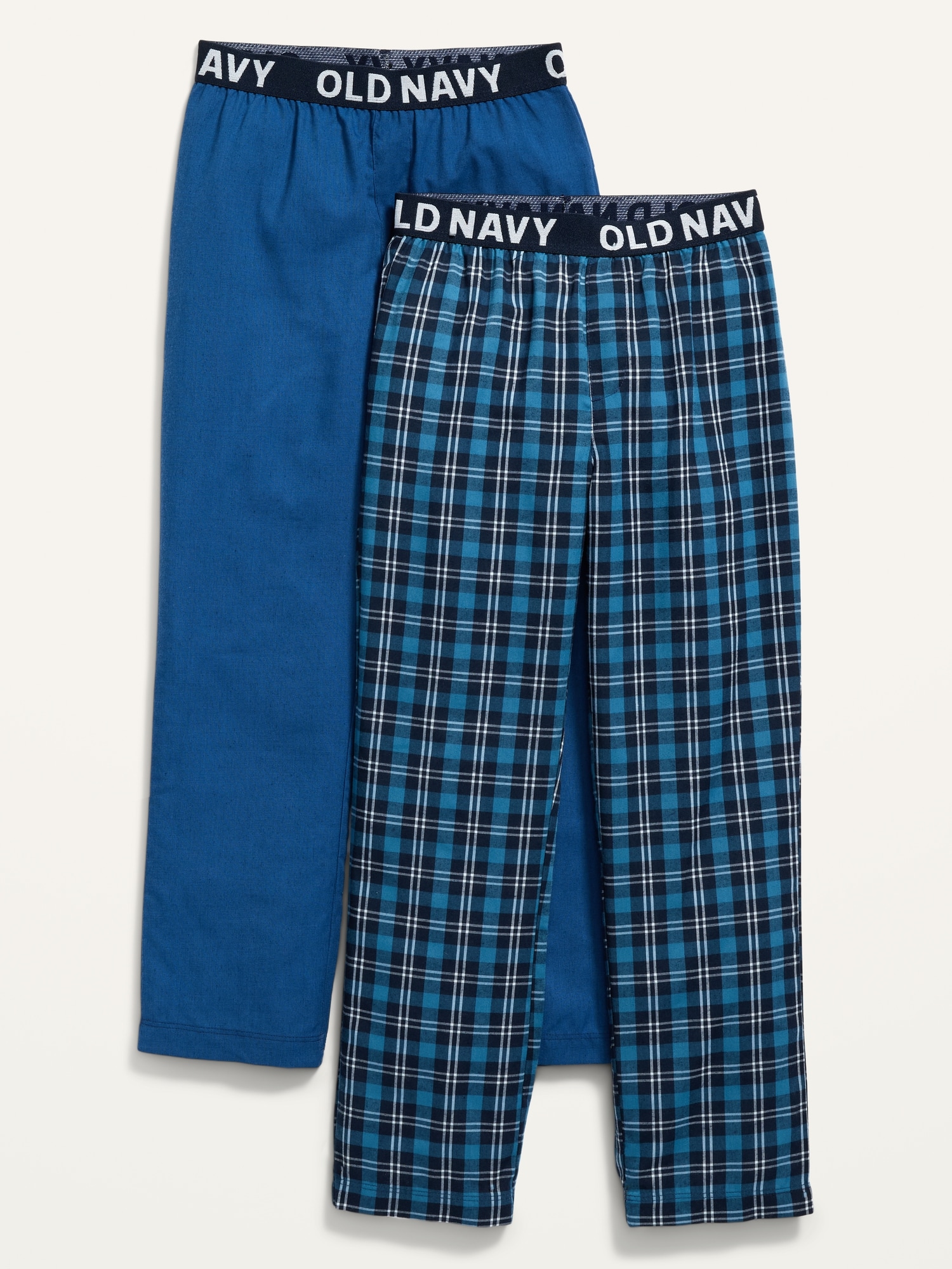 Old Navy Patterned Poplin Pajama Pants 2-Pack for Boys blue. 1