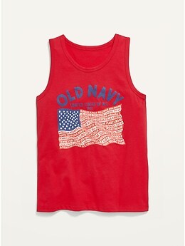 Matching 2022 United States of All Flag Graphic Tank Top for Boys