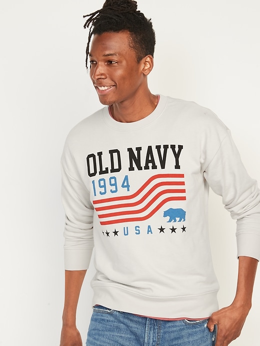 Old Navy Logo-Graphic French Terry Sweatshirt for Men. 1
