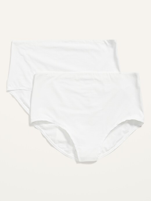 View large product image 1 of 2. Maternity Supima® Cotton-Blend Over-the-Bump Underwear Briefs